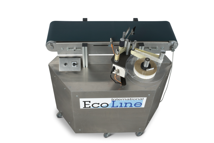 EcoLine labelingmachine inclusief rvs-systeem transportband EcoLine labelingmachine inclusief rvs-systeem transportband