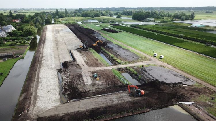 Het waterbassin in Waddinxveen. Foto: Greenport Regio Boskoop