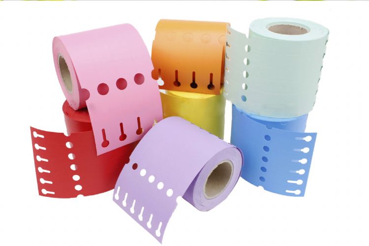 Gekleurde sleufetiketten Gekleurde sleufetiketten