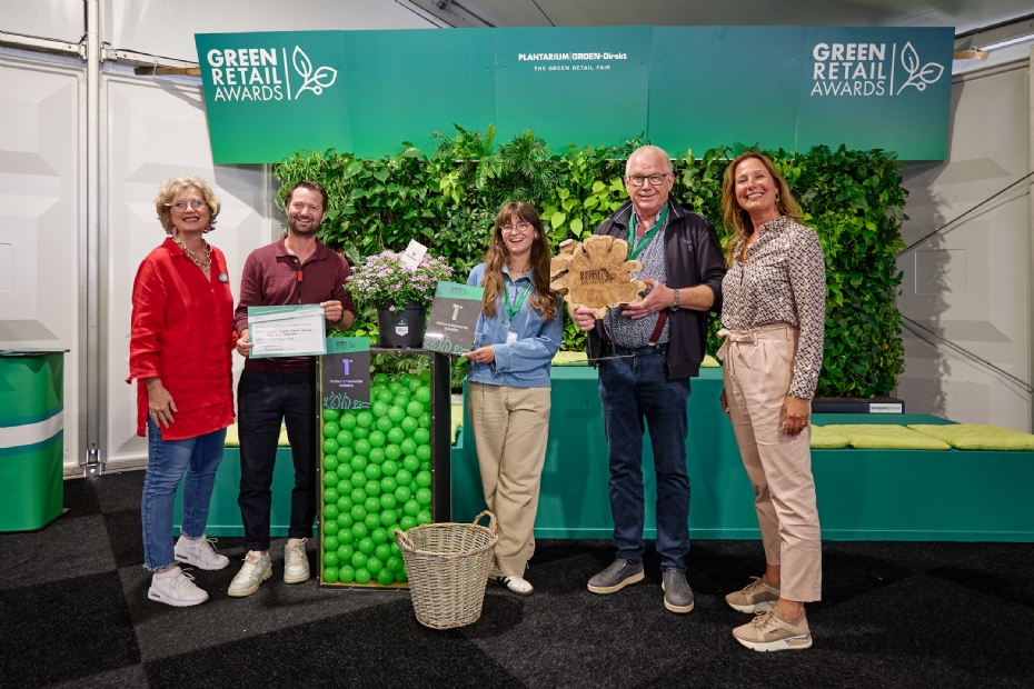 De Bezoekersfavoriet met een zuil vol groene ballen. Foto: Boudewijn Boer 