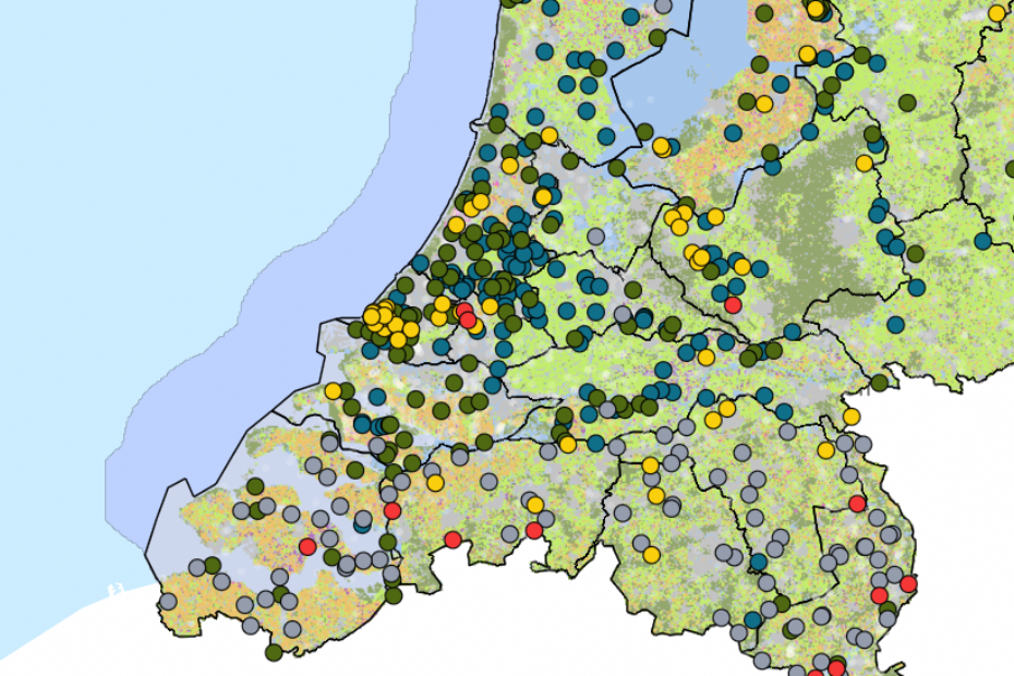 Kaartbeeld uit de Bestrijdingsmiddelenatlas