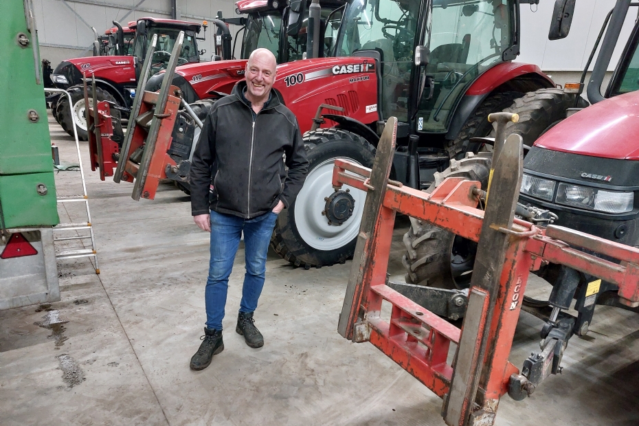 Marc Lodders in de machineloods op zijn nieuwe locatie