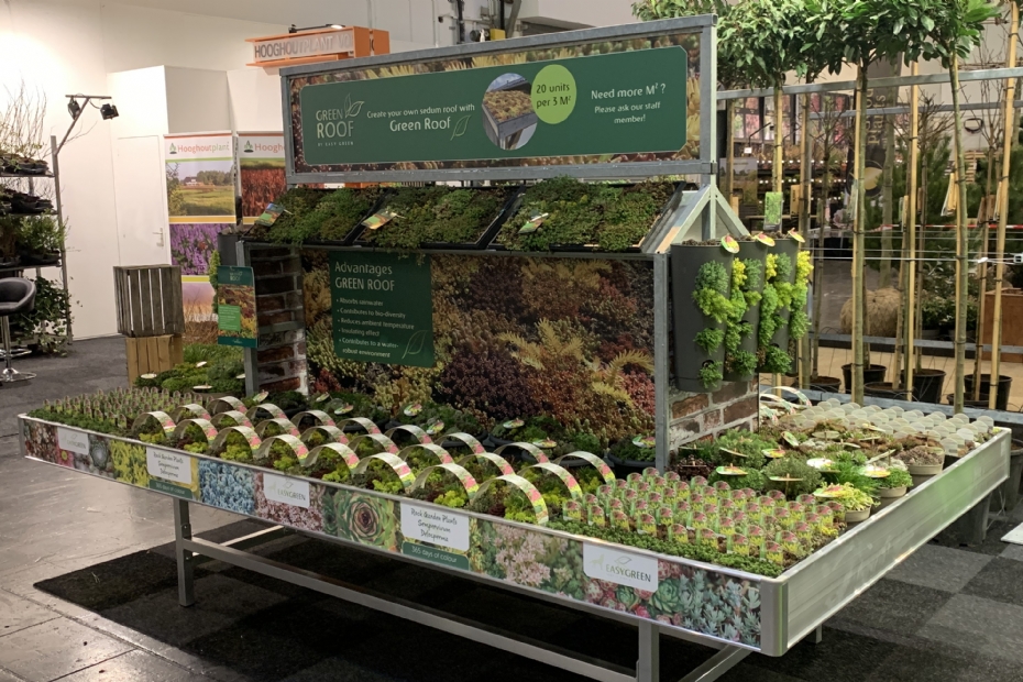 De markante EasyGreen-huisjes, gemaakt door Bricks