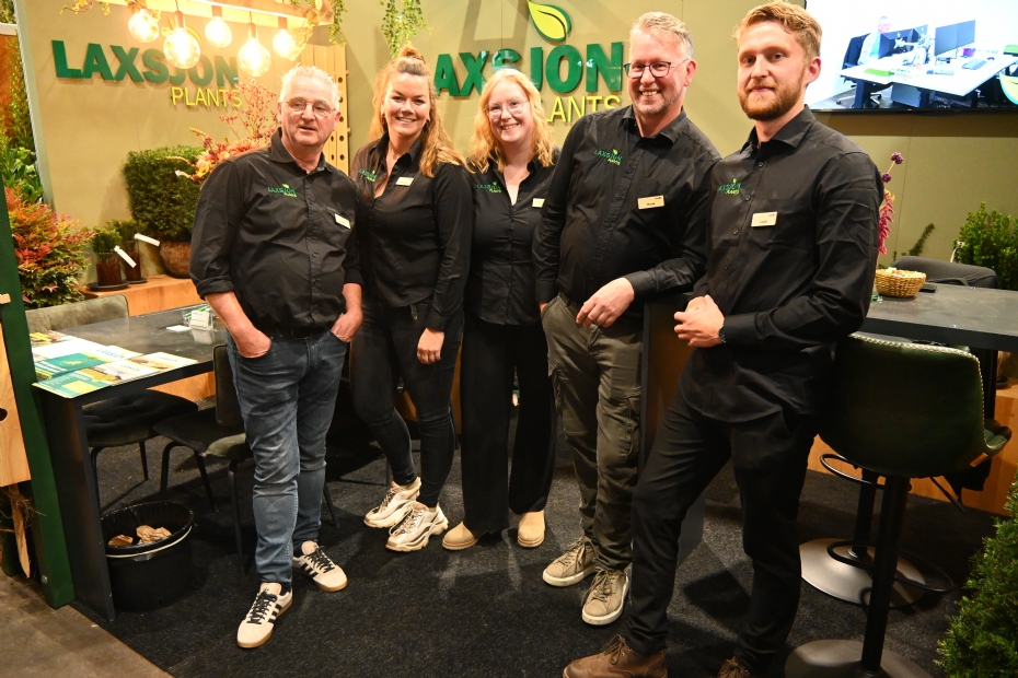 Het team van Laxsjon Plants op GGP. Rechts: Luuk Aarts