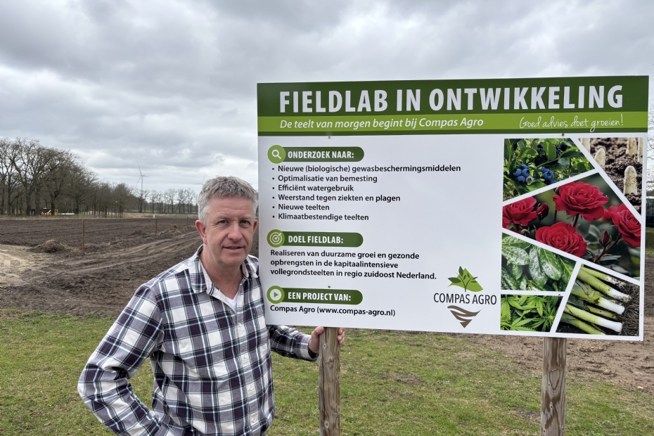 Dirand van Wijk bij het te ontwikkelen Fieldlab