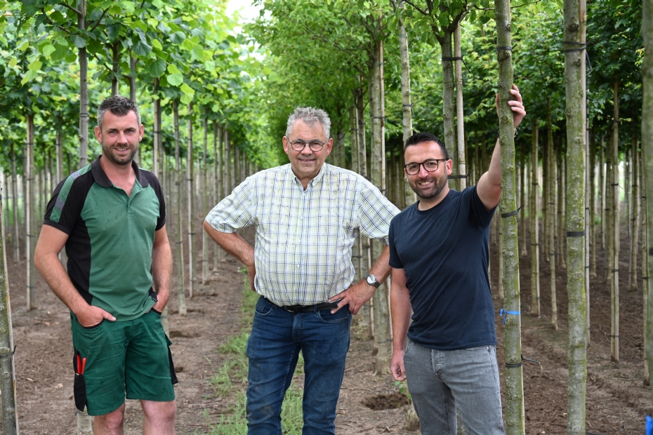 H & B Plant vlnr Martin van de Bijl, Marten van de Bijl en Sandro Valkenier